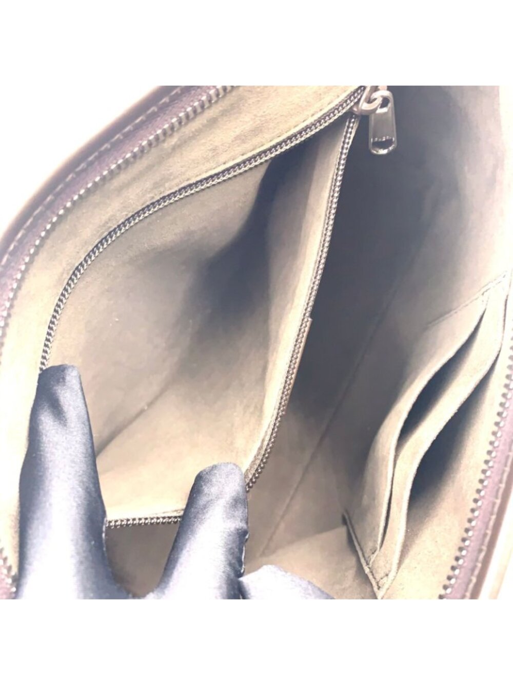 Gucci GG Blooms Shoulder Bag Leather Canvas Brown Silver - Picture 13 of 15